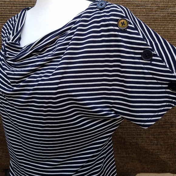 💓SOLD💓Talbots Nautical Button Sleeve Cowl Top - Picture 11 of 16